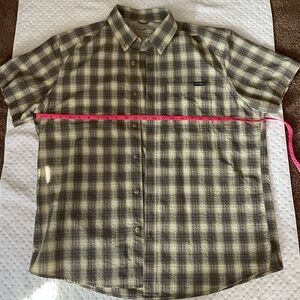 Eddie Bauer size large plaid short sleeve shirt